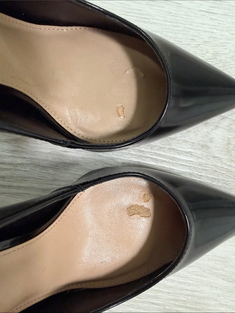 Steve Madden Noir Black Leather Pointed Toe Pumps size 8